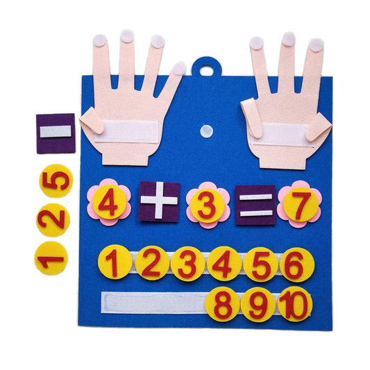 Montessori Math Toy - Felt Finger Numbers Counting Game