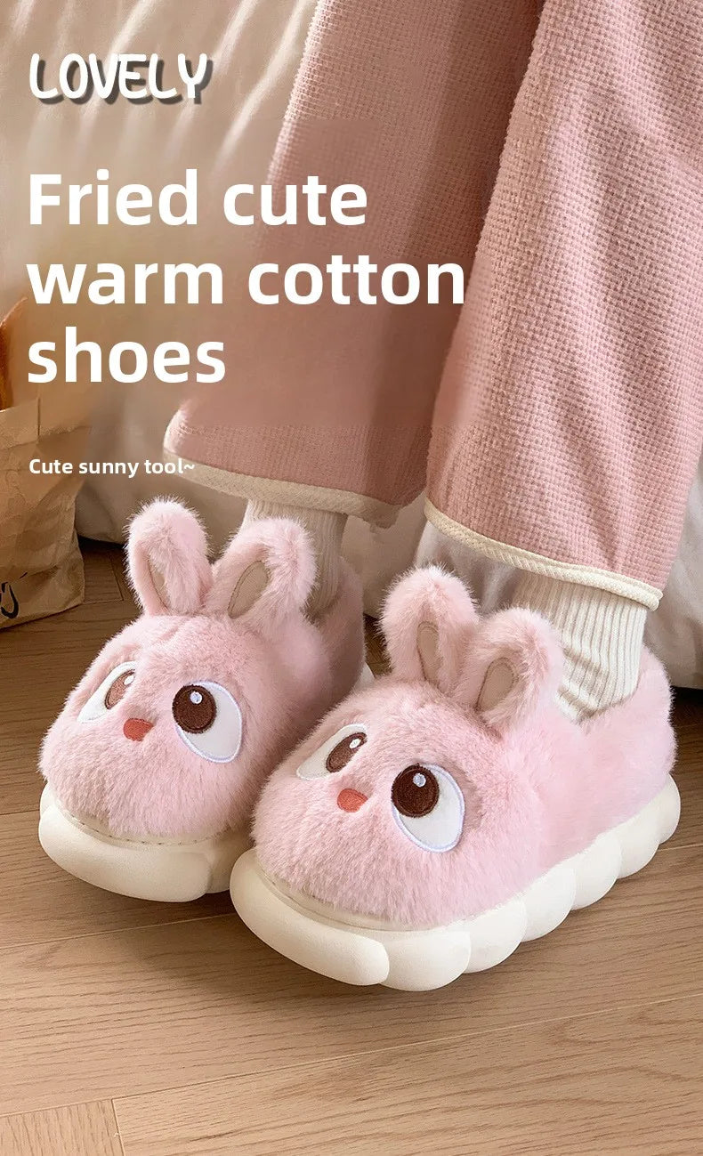 Women's Cotton Slippers - Warm Winter Indoor Shoes
