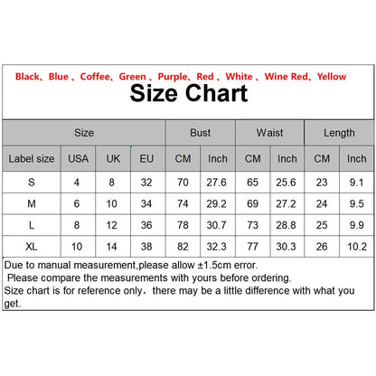 Women's Mini Bustier Tube Top - Strapless Elastic Crop - Bascora