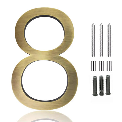5 Inch Metal Floating House Numbers - Premium Outdoor Address Signs - Bascora