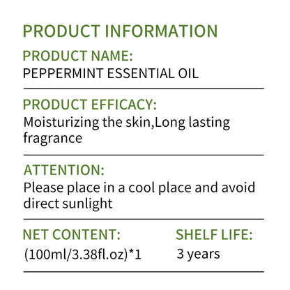 Peppermint Essential Oil - Body Massage & Aromatherapy Oil - Bascora