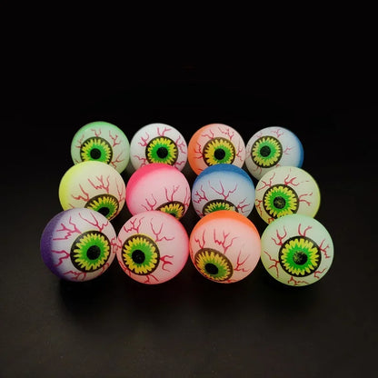 Glow in Dark Eyeball Bouncy Ball - Halloween Toys - Bascora