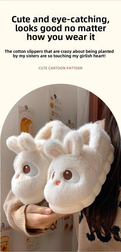 Women's Cotton Slippers - Warm Winter Indoor Shoes - Bascora