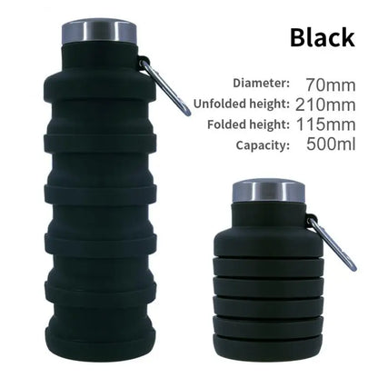 Collapsible Water Bottle - BPA Free Silicone - Bascora