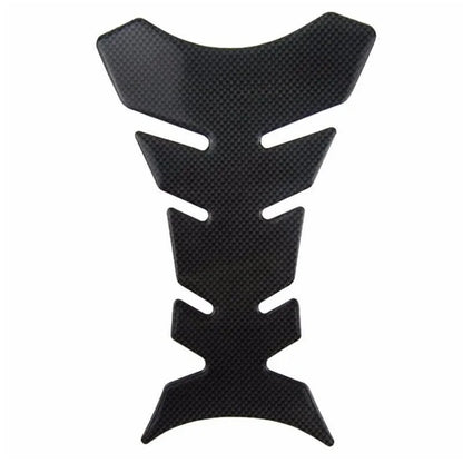 Black carbon fiber texture tank pad on a white background
