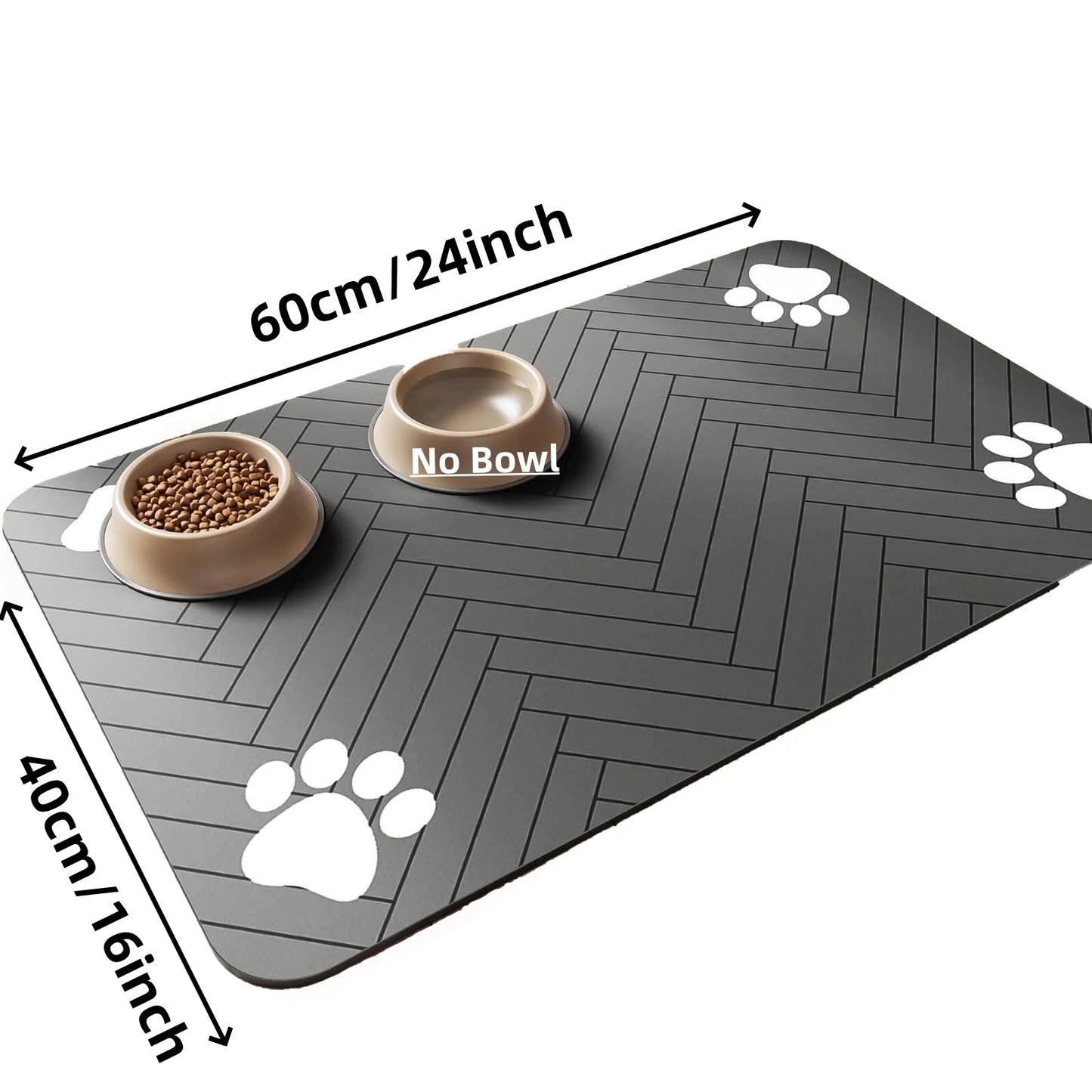 Tapis d'alimentation pour animaux de compagnie - Set de table absorbant et imperméable pour gamelles de nourriture et d'eau