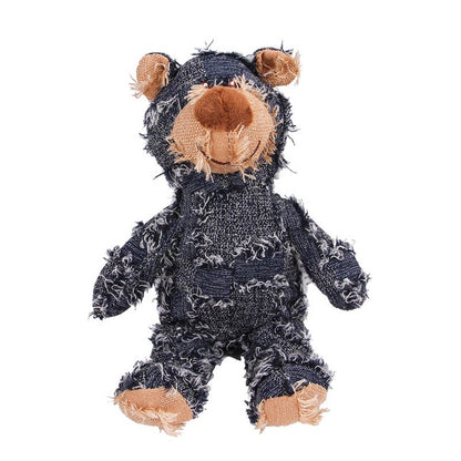 Pet Teddy Bear Sound Toy - Interactive Plush Dog Toy - Bascora