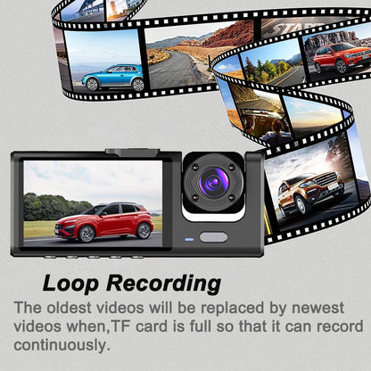 1080P Car DVR 3 Camera Dash Cam | Night Vision | GPS - Bascora