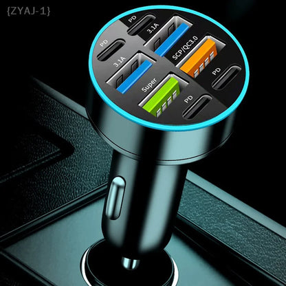 8-port Car Charger for Mobile Phones - Bascora