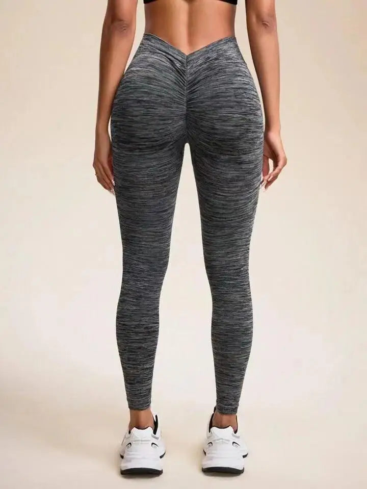 Women's V-Waist Butt Lifting Yoga Leggings - High Elastic Gym Wear