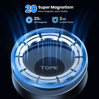 Mag-Safe Car Phone Holder | Magnetic Phone Car Mount for Windshield and Dashboard - Bascora