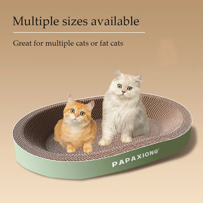 Cat Scratcher and Bed - Round Oval Design - Bascora