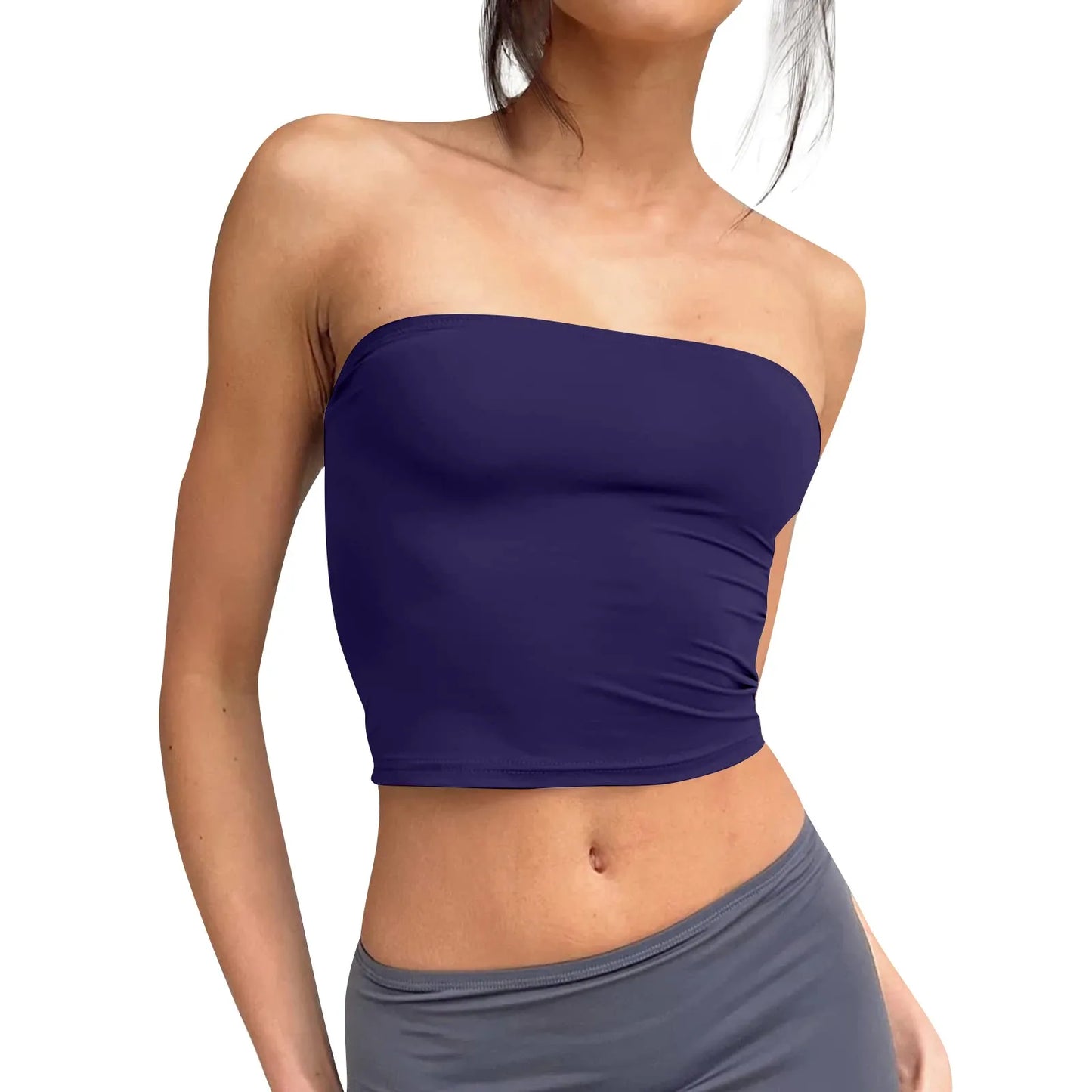 Women's Soft Breathable Bustier - Cotton Spandex Tube Top