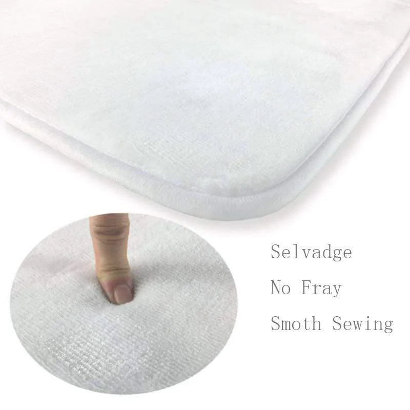 Floral Letter Print Welcome Carpet - Anti-Slip Washable Doormat