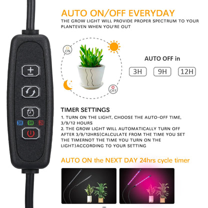 USB 5V LED Grow Light Bulb - Full Spectrum 10W-40W Phyto Lamp - Bascora