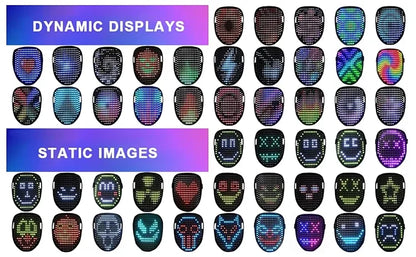 LED Mask with Gesture Sensing - Transforming Halloween Mask - Bascora