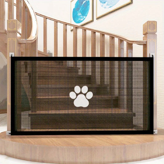 Barrière d'escalier pour chien - Barrière de sécurité intérieure pour animaux de compagnie avec 4 crochets