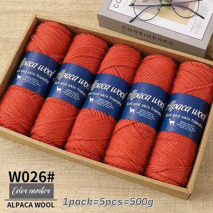 500g Coarse Hand-Weaving Alpaca Wool Yarn