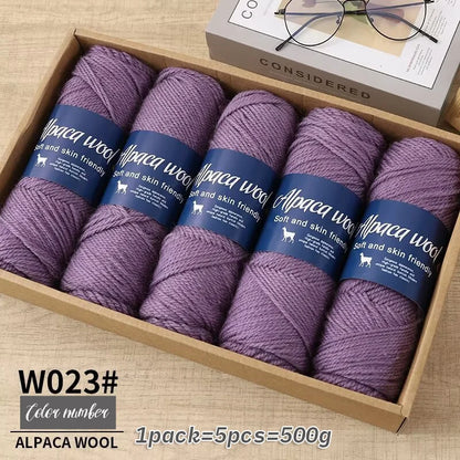 500g Coarse Hand-Weaving Alpaca Wool Yarn