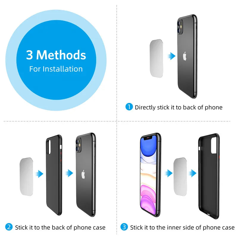 Magnetic Phone Car Holder Metal Plate - Universal Fit