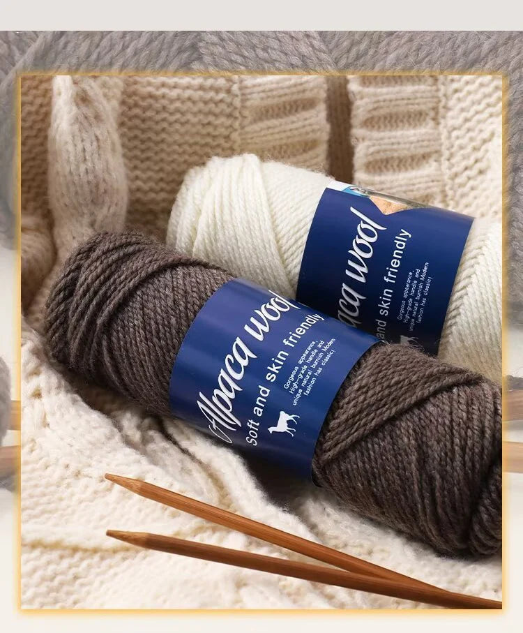 500g Coarse Hand-Weaving Alpaca Wool Yarn