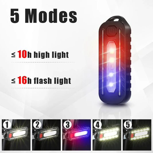 Lampe de poche tactique porte-clés - Lampe de travail LED professionnelle