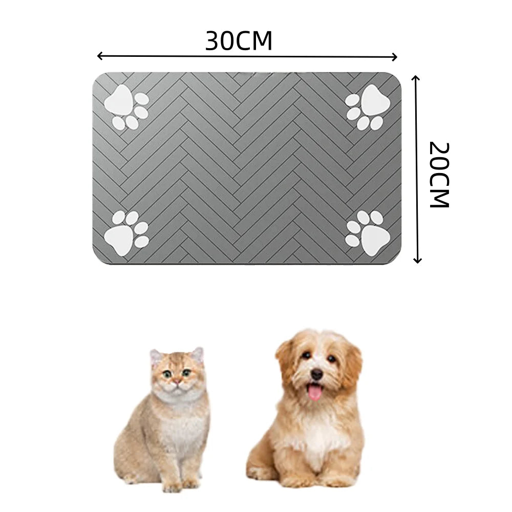 Diatomaceous Earth Pet Feeding Mat - Fast-Drying Splash-Proof