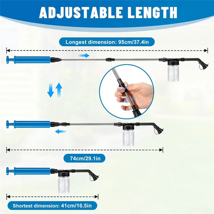 AT05 Adjustable Diatomaceous Earth Powder Duster - 16.5" to 37.4" Garden Sprayer - Bascora