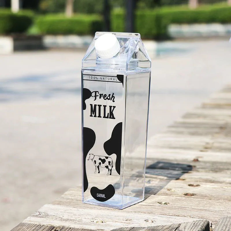 Bouteille d'eau en carton de lait - Gobelet portable transparent