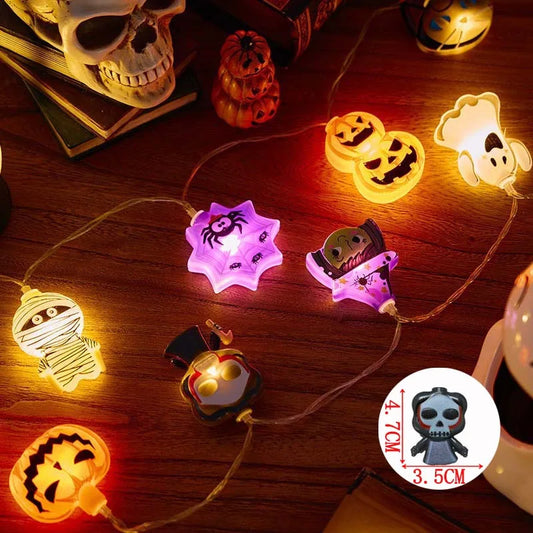 Halloween LED String Lights - Battery Powered Party Decorations