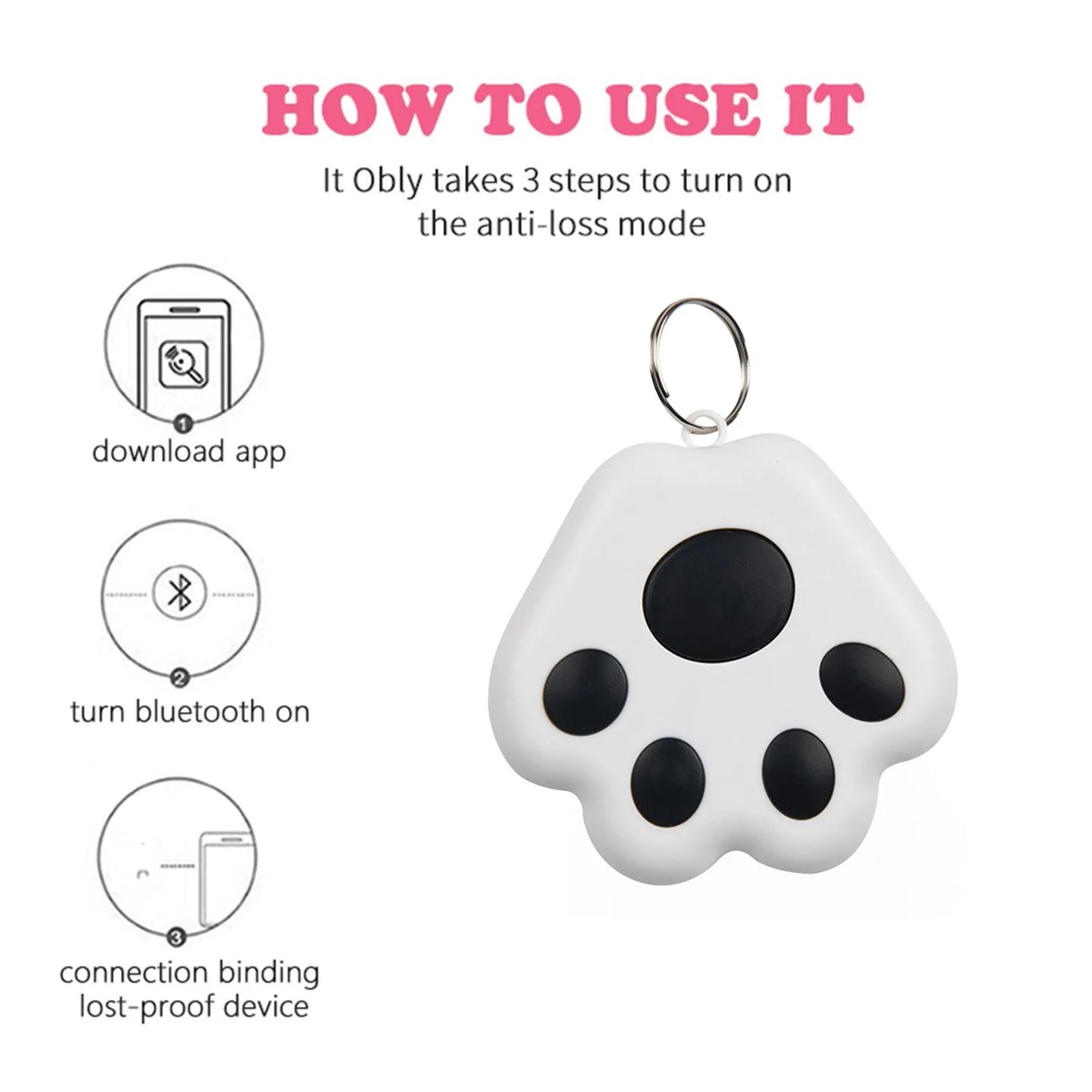 Pet Mini GPS Tracker Bluetooth 5.0