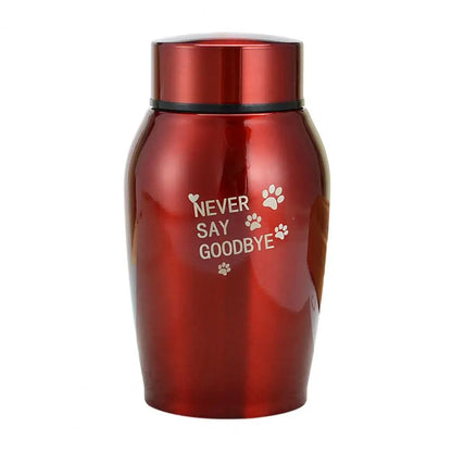 Pet Urn - Stainless Steel Cremation Urn for Dogs and Cats - Bascora
