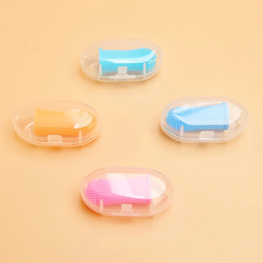 Brosse à dents pour animaux de compagnie - Poils en silicone pour chats et chiens