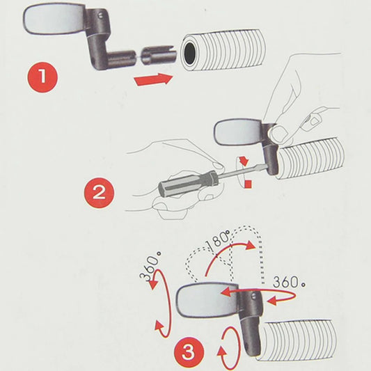 Bicycle Rearview Mirror - Adjustable Handlebar Bike Mirror