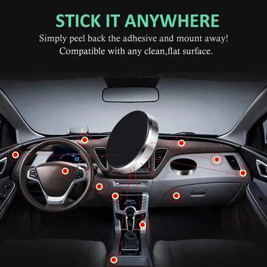 Magnetic Phone Car Holder Stand - Universal Mount Bracket Stick-on