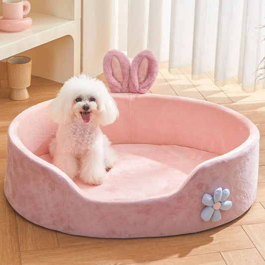 Soft Washable Pet Bed - Removable Cover for Dogs & Cats