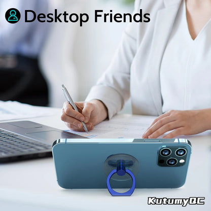 Cell Phone Ring Holder Stand - 360 Rotation, Clear - Bascora