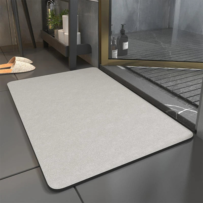 Tapis de bain en terre de diatomées bleu marine - Séchage rapide et super absorbant