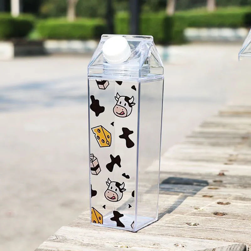 Bouteille d'eau en carton de lait - Gobelet portable transparent