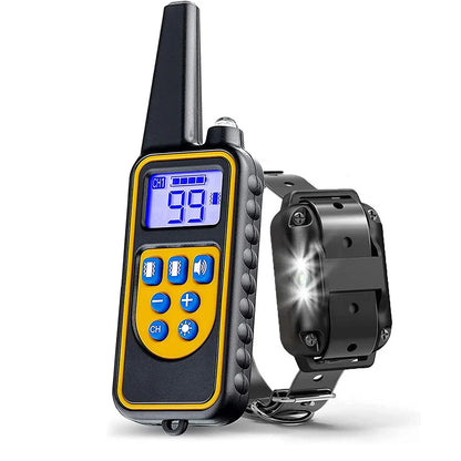 Electric Dog Training Collar - Waterproof Remote Control with Rechargeable Battery - Bascora