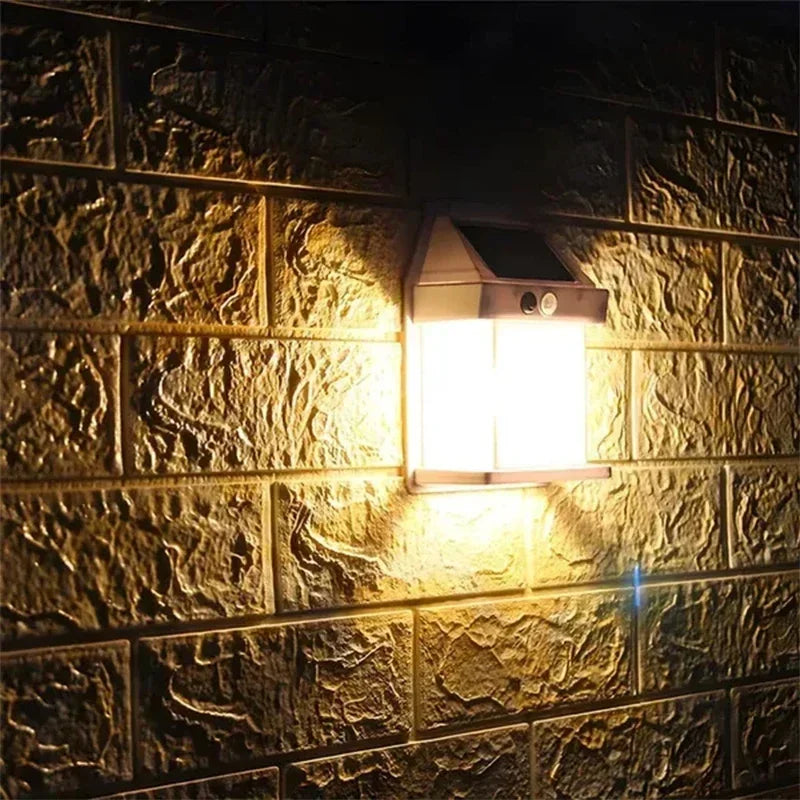 Applique murale d'extérieur étanche à énergie solaire | Détecteur de mouvement