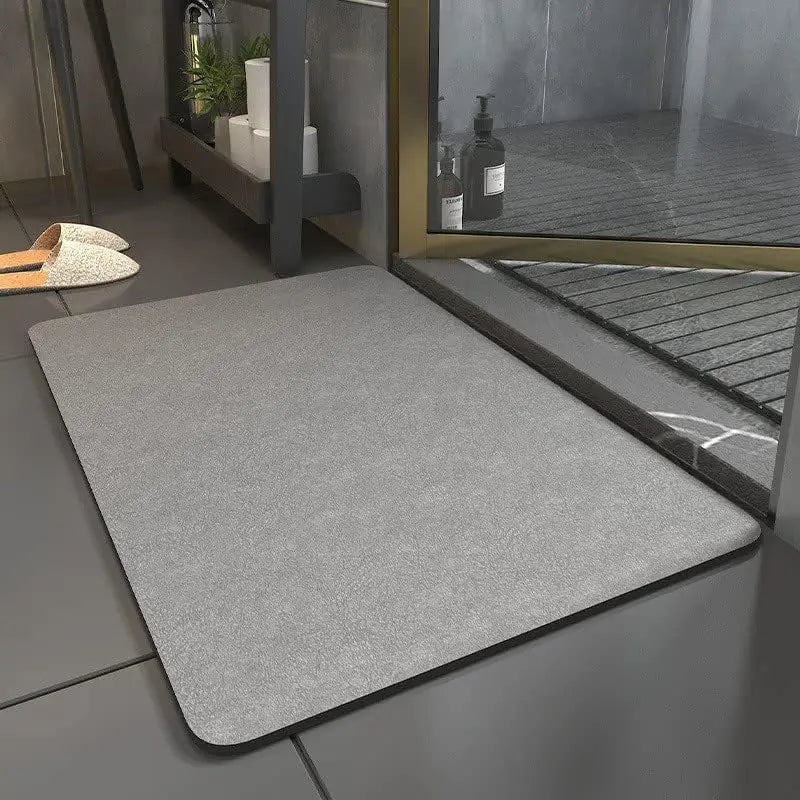 Tapis de bain en terre de diatomées bleu marine - Séchage rapide et super absorbant