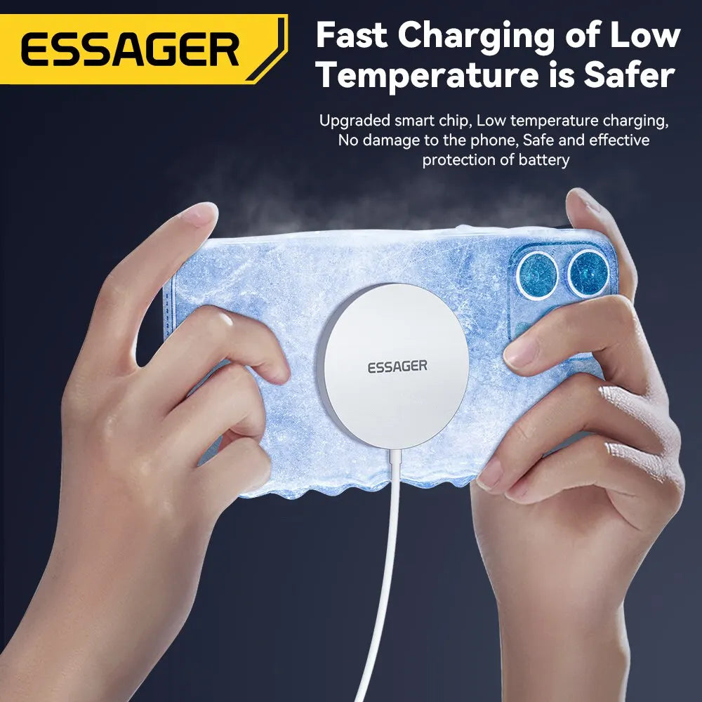 Chargeur magnétique sans fil Essager 15 W - Charge rapide pour iPhone