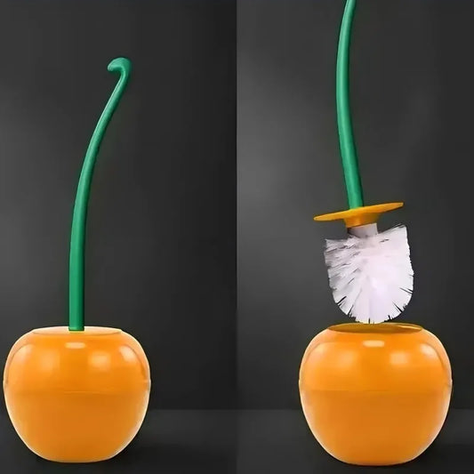 Cherry Shape Toilet Brush Set - Creative Bathroom Accessories