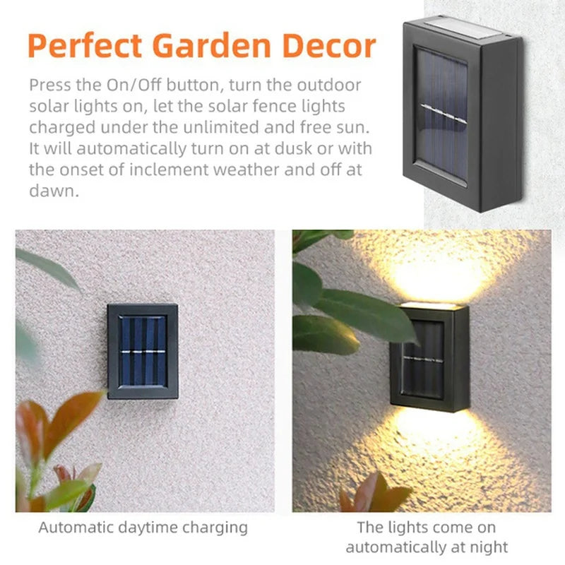 Solar Up and Down Spot Lights - Outdoor Waterproof Lighting