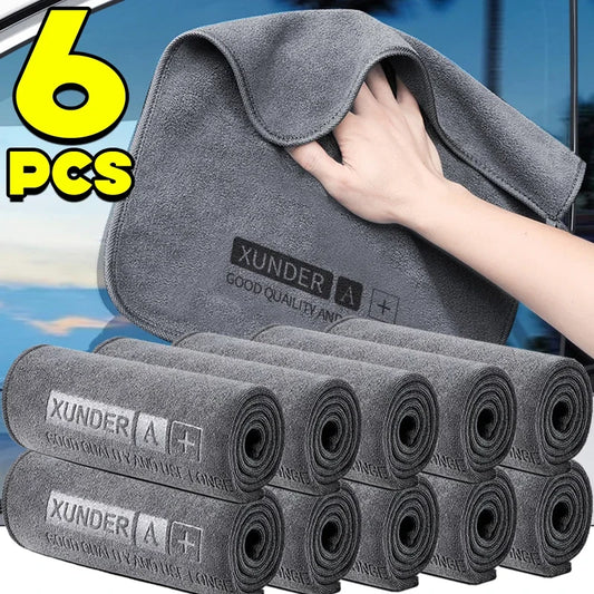 Toallas de microfibra de alta gama para coche: paños de limpieza premium con dobladillo