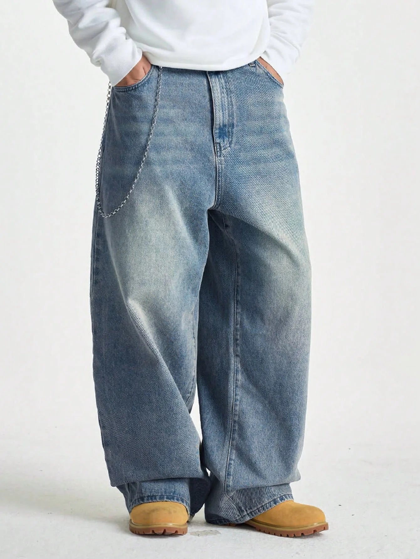 Men's Wide Y2K Jeans - Hip-Hop Baggy Denim Pants
