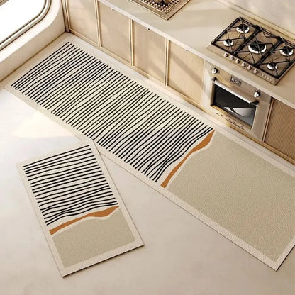 Nordic Kitchen Carpet - Washable Absorbent Bathroom Mat - Bascora