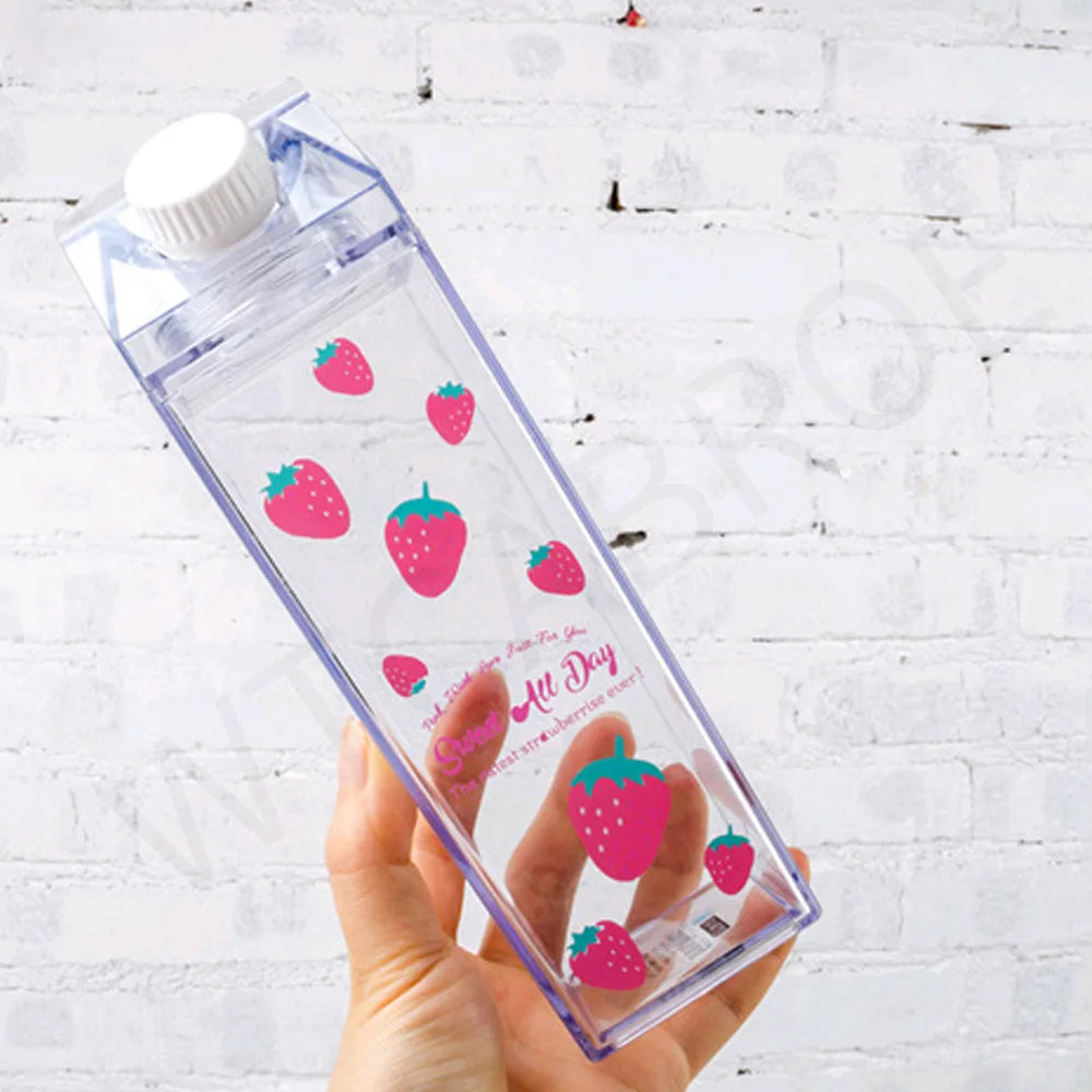 Bouteille d'eau en carton de lait - Gobelet portable transparent
