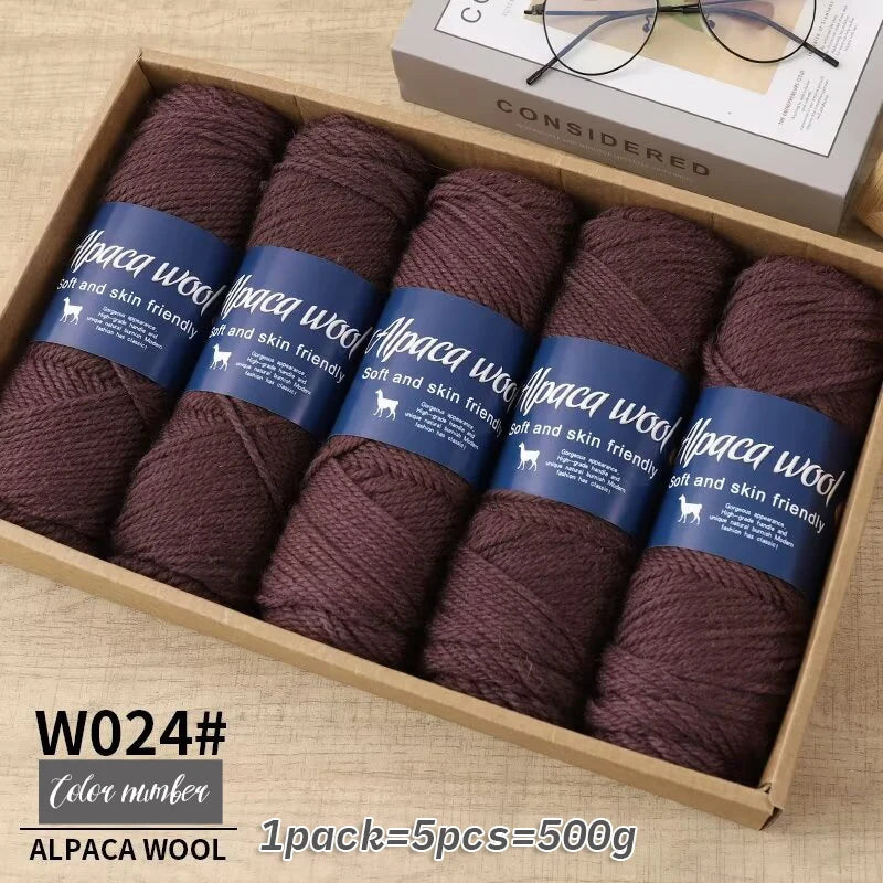 500g Coarse Hand-Weaving Alpaca Wool Yarn